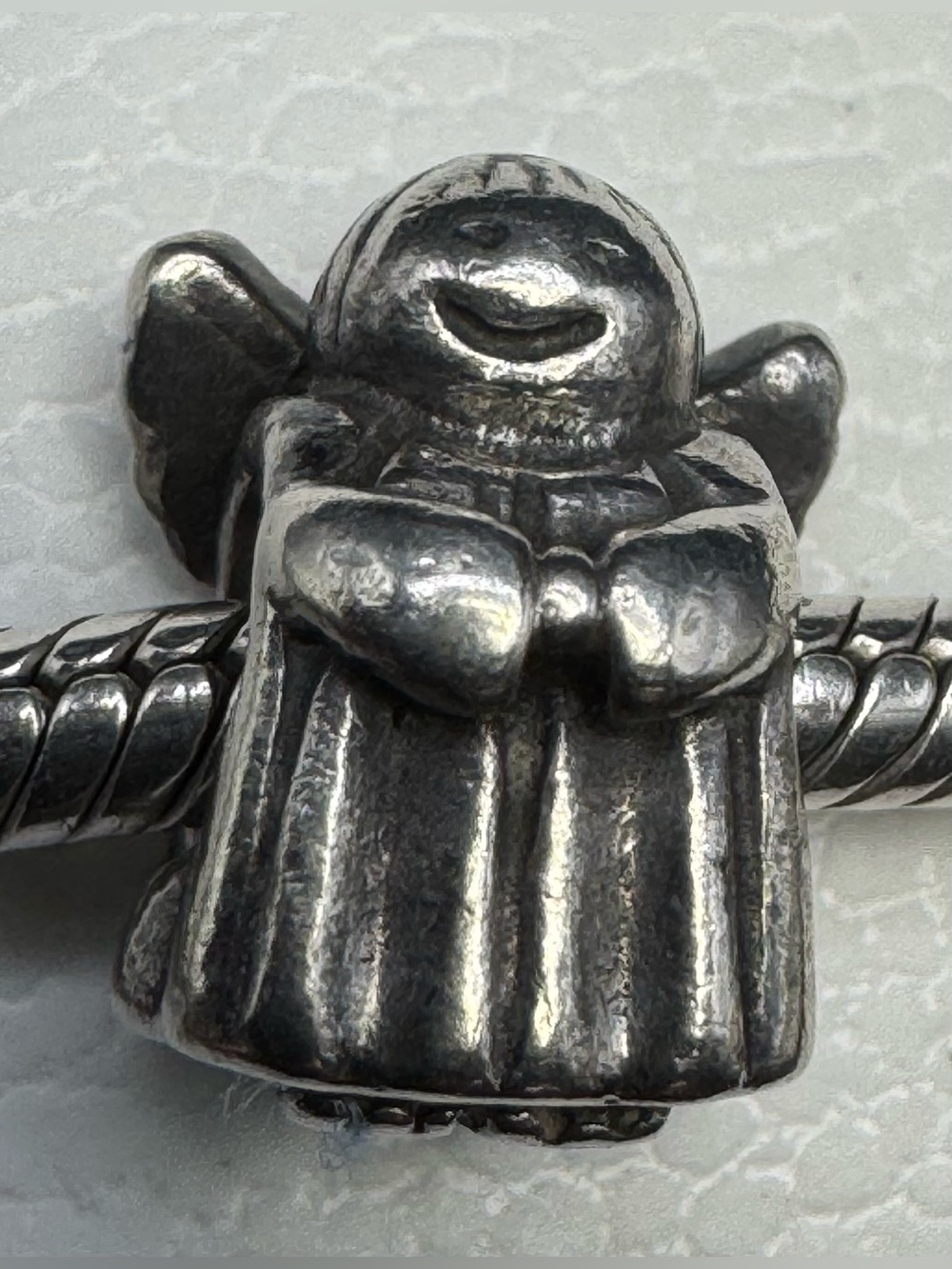 Authentic Retired Pandora Vintage Little Angel of Hope Charm 925 ALE